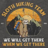 Sloth Hiking Sloth Hiking Team Vector Backpack thumb 2