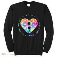 Semicolon Heart Suicide Prevention Mental Health Awareness Sweatshirt thumb 0