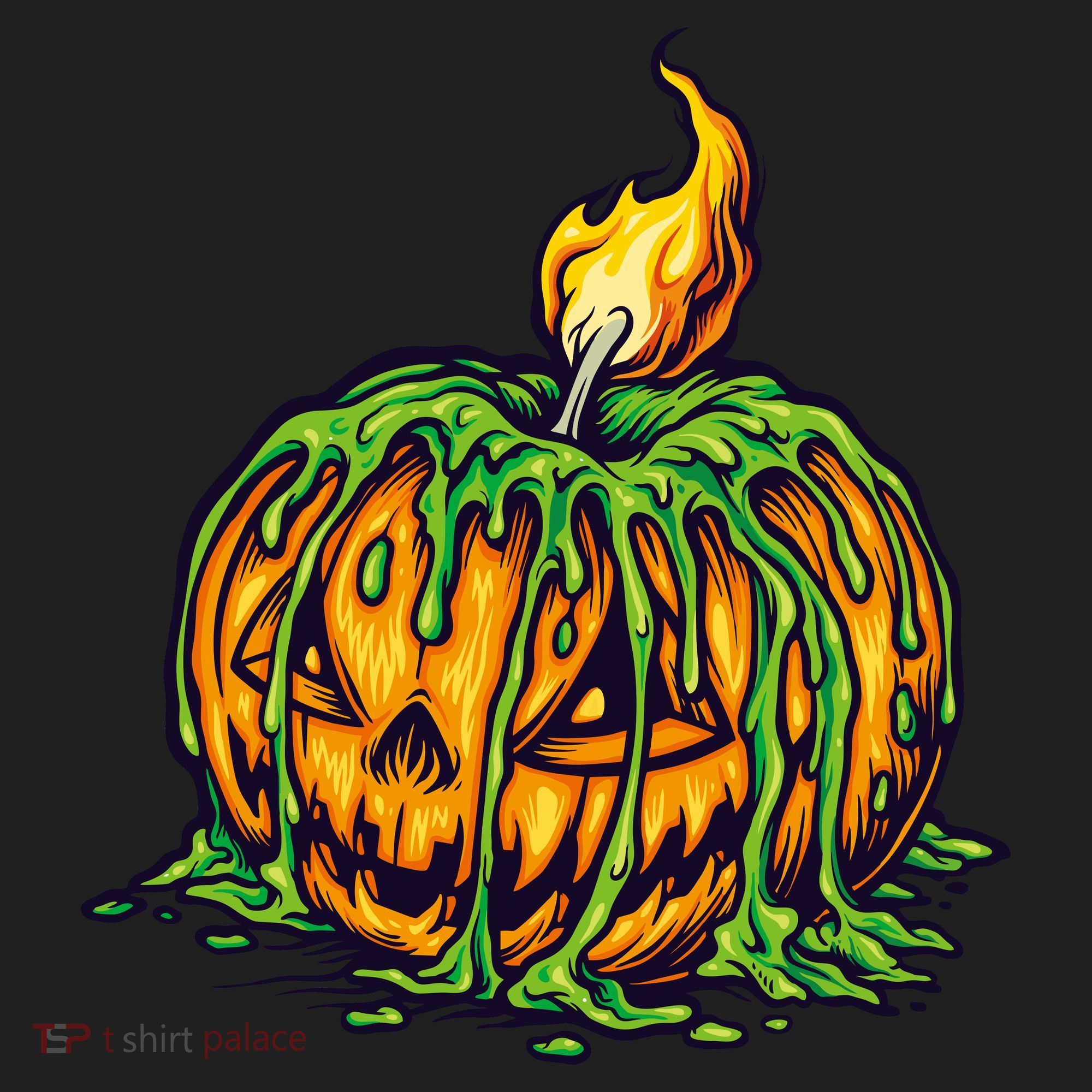 Spooky Halloween Scary Pumpkins Candle Beanie