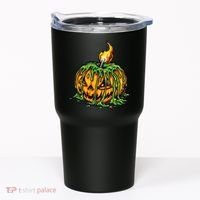 Spooky Halloween Scary Pumpkins Candle Tumbler thumb 0