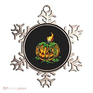 Spooky Halloween Scary Pumpkins Candle Ornament