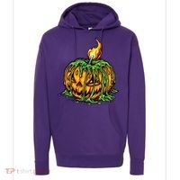 Spooky Halloween Scary Pumpkins Candle Hoodie thumb 0