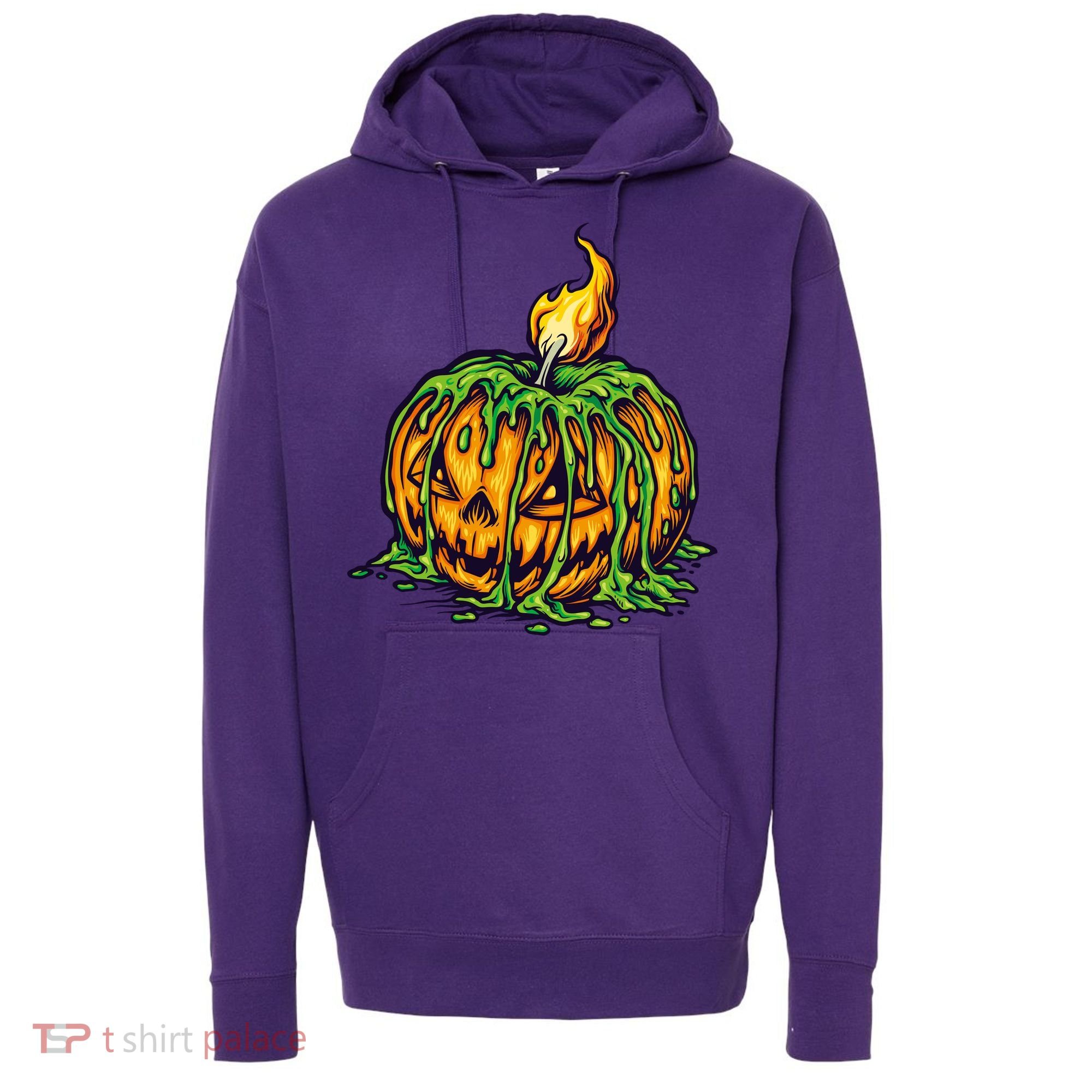 Spooky Halloween Scary Pumpkins Candle Hoodie