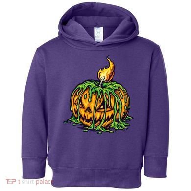 Spooky Halloween Scary Pumpkins Candle Toddler Hoodie