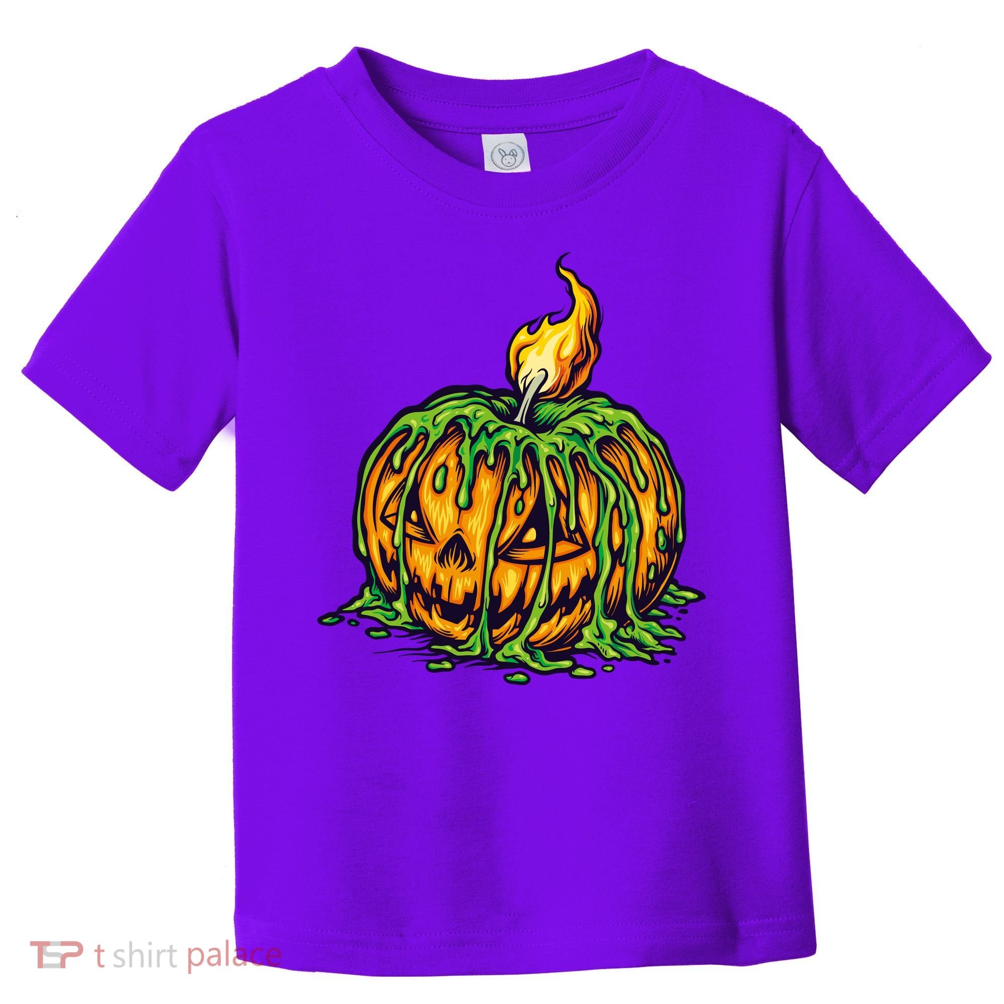 Spooky Halloween Scary Pumpkins Candle Toddler T-Shirt