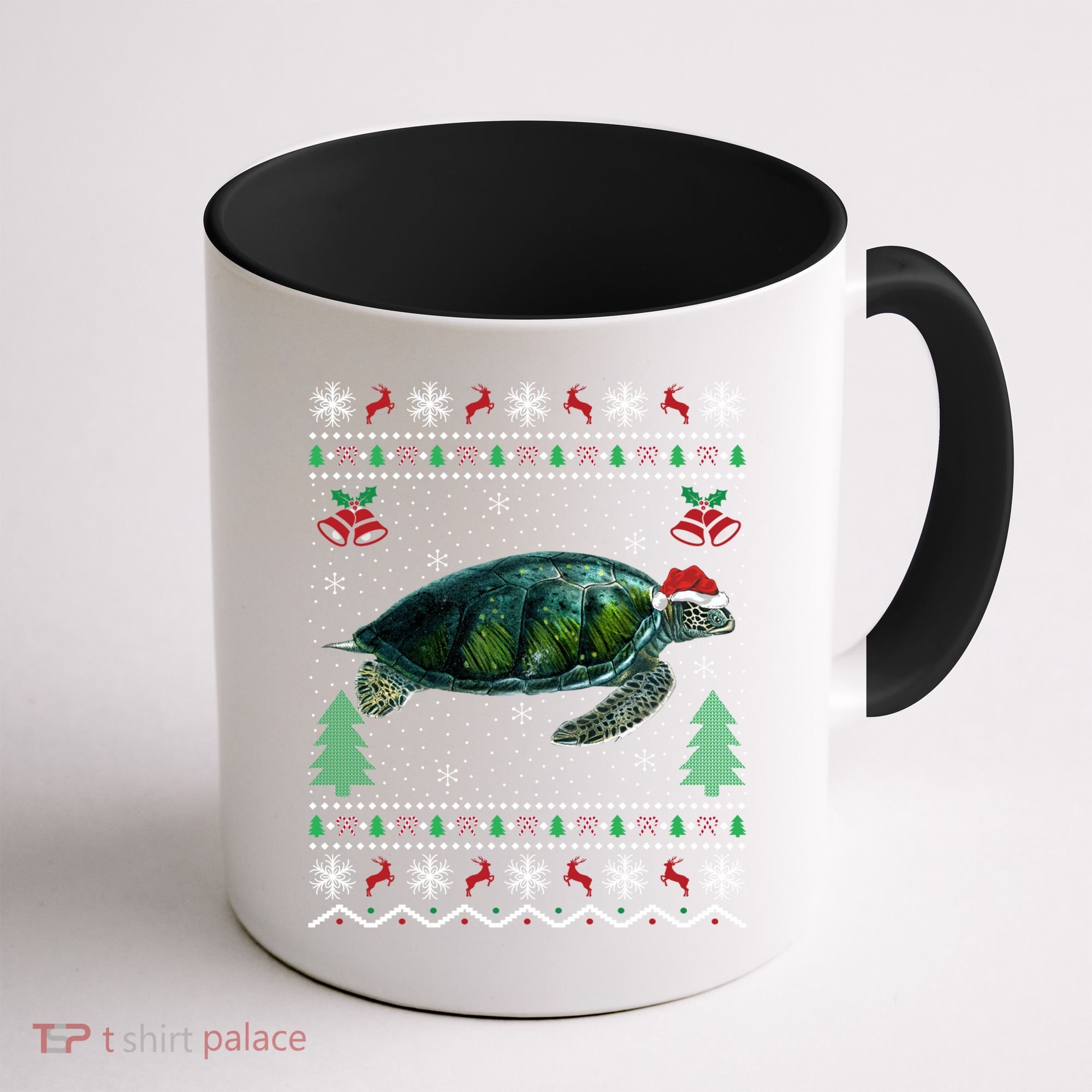 Santa Hat Sea Turtles Lover Xmas Gift Ugly Turtle Christmas Gift Coffee Mug