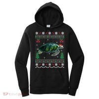 Santa Hat Sea Turtles Lover Xmas Gift Ugly Turtle Christmas Gift Women's Hoodie thumb 0
