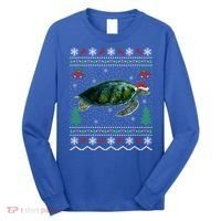 Santa Hat Sea Turtles Lover Xmas Gift Ugly Turtle Christmas Gift Long Sleeve Shirt thumb 0