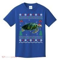 Santa Hat Sea Turtles Lover Xmas Gift Ugly Turtle Christmas Gift Kids T-Shirt thumb 0