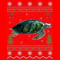 Santa Hat Sea Turtles Lover Xmas Gift Ugly Turtle Christmas Gift Santa Hat thumb 1