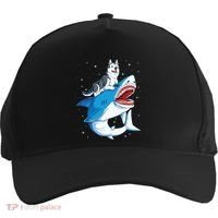 Siberian Husky Shark Jawsome Dog Lover Gifts Space Galaxy Five-Panel Snapback Cap thumb 0