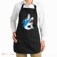 Siberian Husky Shark Jawsome Dog Lover Gifts Space Galaxy Apron thumb 2