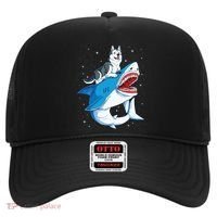 Siberian Husky Shark Jawsome Dog Lover Gifts Space Galaxy Hat thumb 0