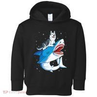 Siberian Husky Shark Jawsome Dog Lover Gifts Space Galaxy Toddler Hoodie thumb 0