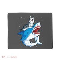 Siberian Husky Shark Jawsome Dog Lover Gifts Space Galaxy Mousepad thumb 0