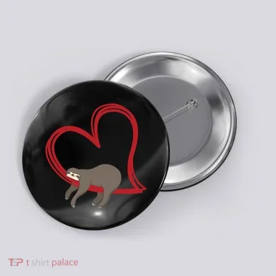 Sloth Heart Button