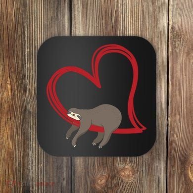 Sloth Heart Coaster