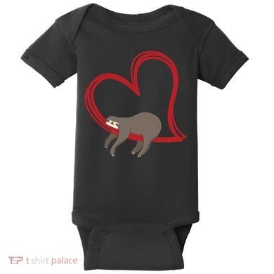 Sloth Heart Baby Bodysuit
