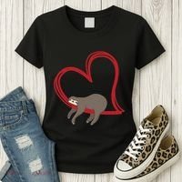 Sloth Heart Women's T-Shirt thumb 3