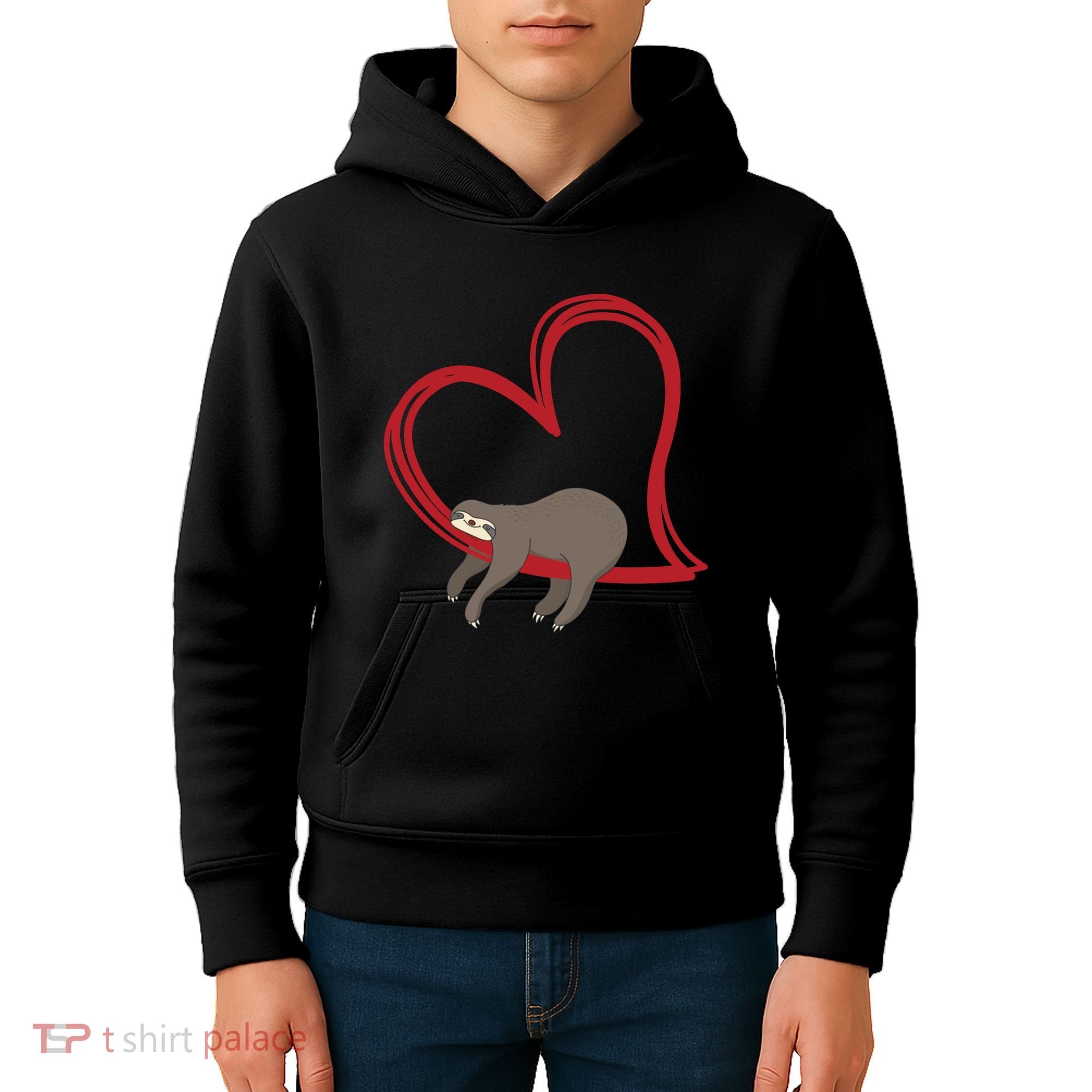 Sloth Heart Kids Hoodie