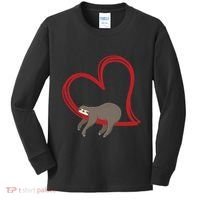 Sloth Heart Kids Long Sleeve Shirt thumb 0