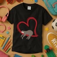 Sloth Heart Kids T-Shirt thumb 3