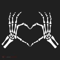 Skeletons Hands Shaped Heart Halloween Beanie thumb 2