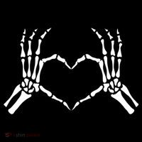 Skeletons Hands Shaped Heart Halloween Baby Bodysuit thumb 2