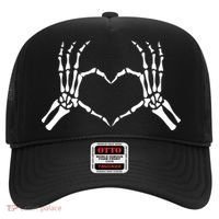 Skeletons Hands Shaped Heart Halloween Hat thumb 0