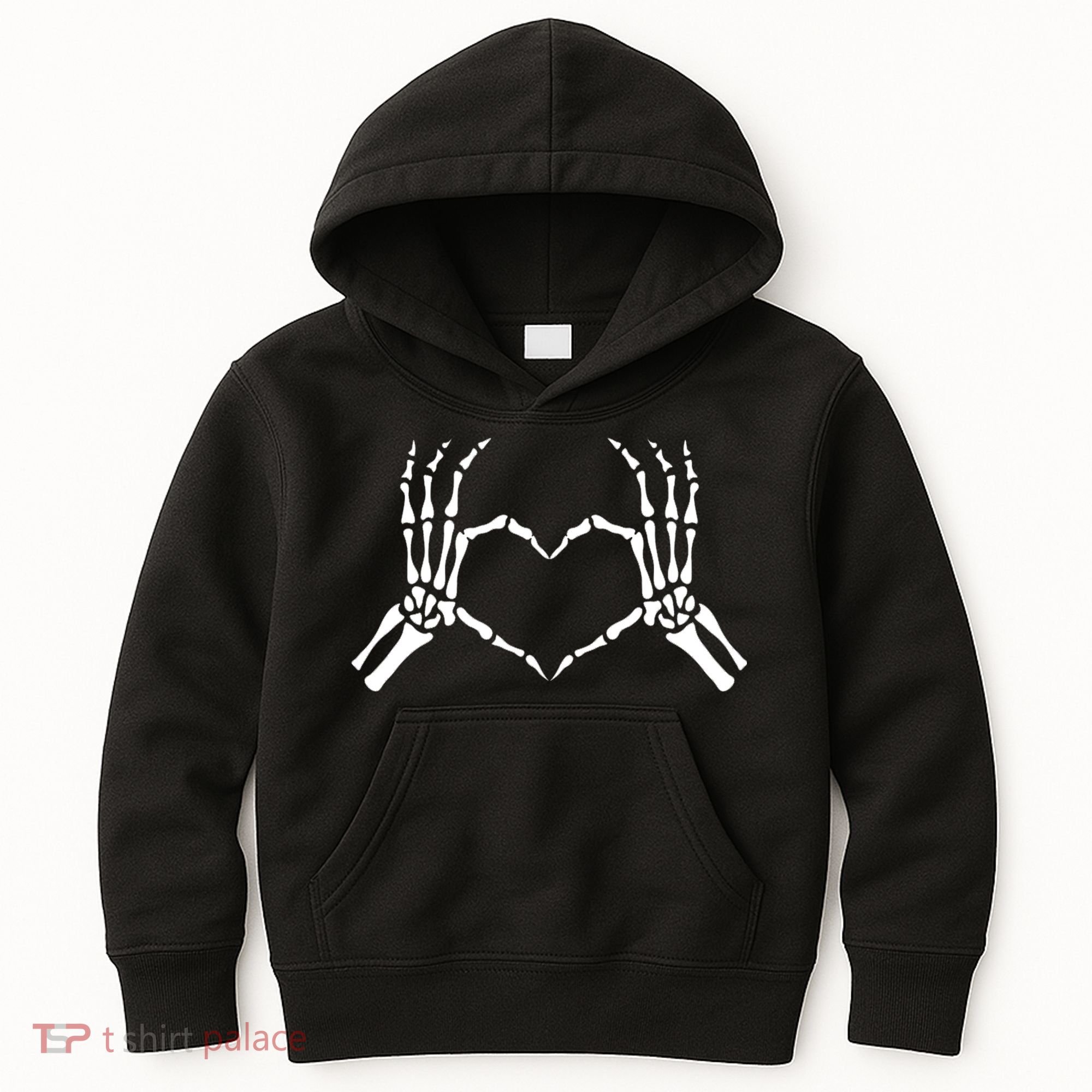 Skeletons Hands Shaped Heart Halloween Kids Hoodie