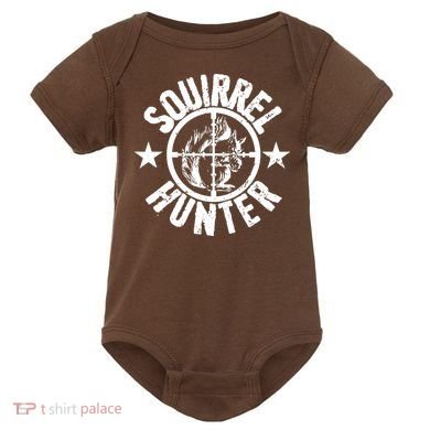 Squirrel Hunter Baby Bodysuit
