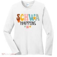 Schwa Happens Science Of Reading Teacher Intervention Groovy Women's Long Sleeve Shirt thumb 0