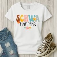 Schwa Happens Science Of Reading Teacher Intervention Groovy Women's T-Shirt thumb 3