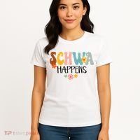 Schwa Happens Science Of Reading Teacher Intervention Groovy Women's T-Shirt thumb 4