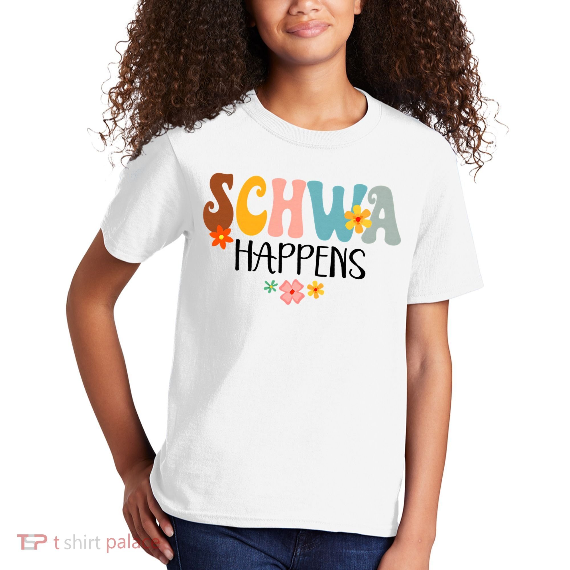 Schwa Happens Science Of Reading Teacher Intervention Groovy Kids T-Shirt
