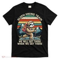 Sloth Hiking Team Hiking Gifts Women Funny Sloth T-Shirt thumb 0