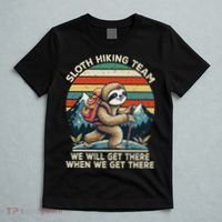 Sloth Hiking Team Hiking Gifts Women Funny Sloth T-Shirt thumb 5