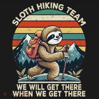 Sloth Hiking Team Hiking Gifts Women Funny Sloth Women's Hoodie thumb 2