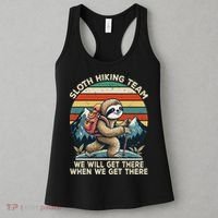 Sloth Hiking Team Hiking Gifts Women Funny Sloth Women's Tank Top thumb 3