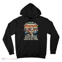 Sloth Hiking Team Hiking Gifts Women Funny Sloth Tall Hoodie thumb 0