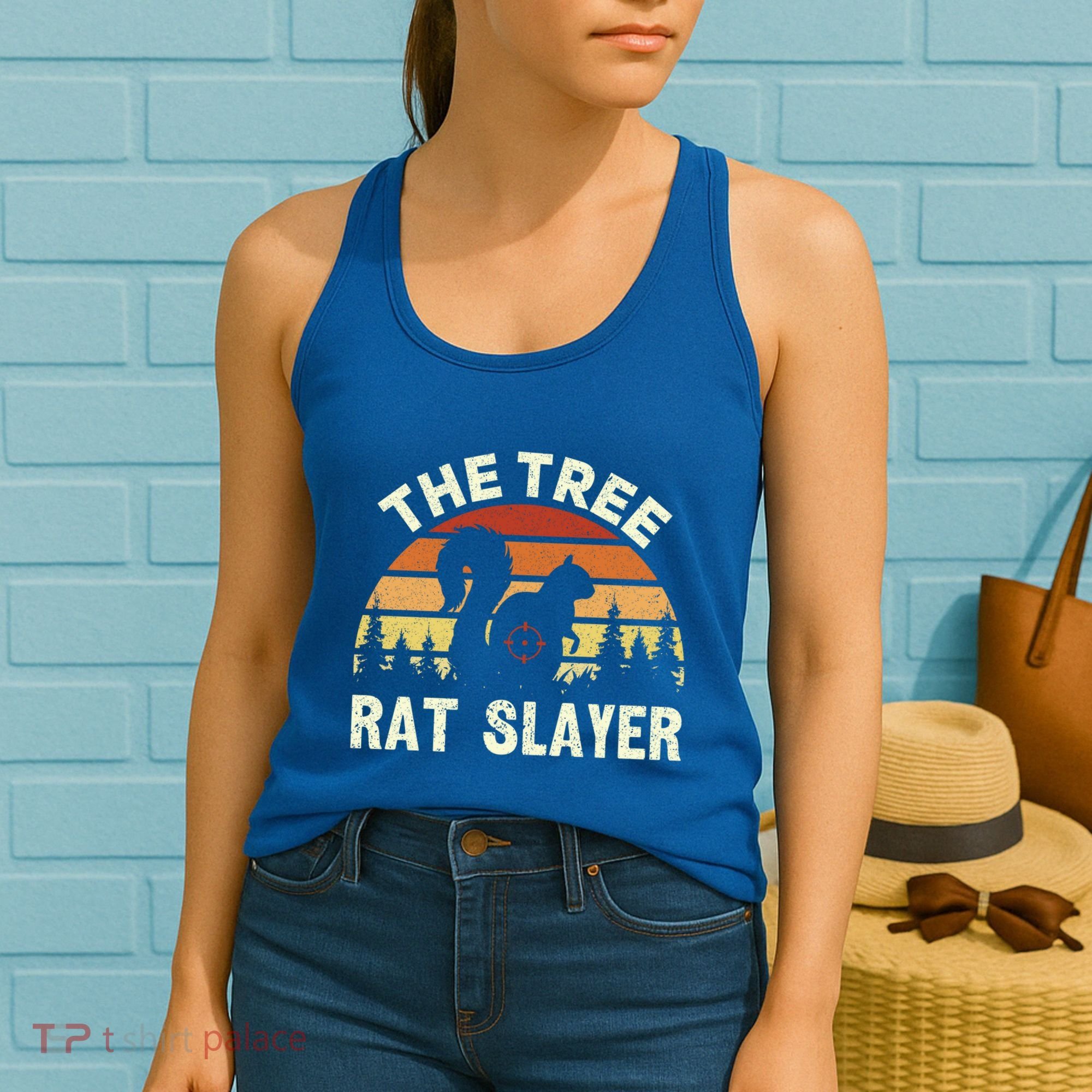 Squirrel Hunter The Tree Rat Slayer Retro Squirrel Hunting Gift Women's Tank Top