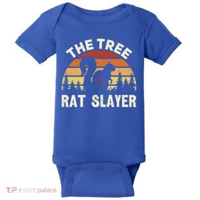 Squirrel Hunter The Tree Rat Slayer Retro Squirrel Hunting Gift Baby Bodysuit