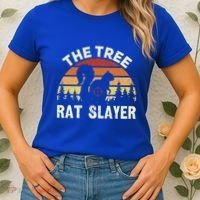 Squirrel Hunter The Tree Rat Slayer Retro Squirrel Hunting Gift Women's T-Shirt thumb 2