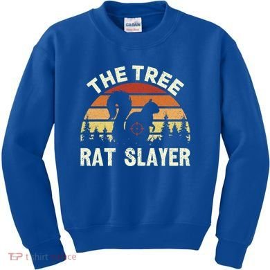 Squirrel Hunter The Tree Rat Slayer Retro Squirrel Hunting Gift Kids Sweatshirt