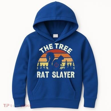 Squirrel Hunter The Tree Rat Slayer Retro Squirrel Hunting Gift Kids Hoodie