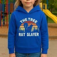 Squirrel Hunter The Tree Rat Slayer Retro Squirrel Hunting Gift Kids Hoodie thumb 3