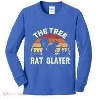 Squirrel Hunter The Tree Rat Slayer Retro Squirrel Hunting Gift Kids Long Sleeve Shirt thumb 0