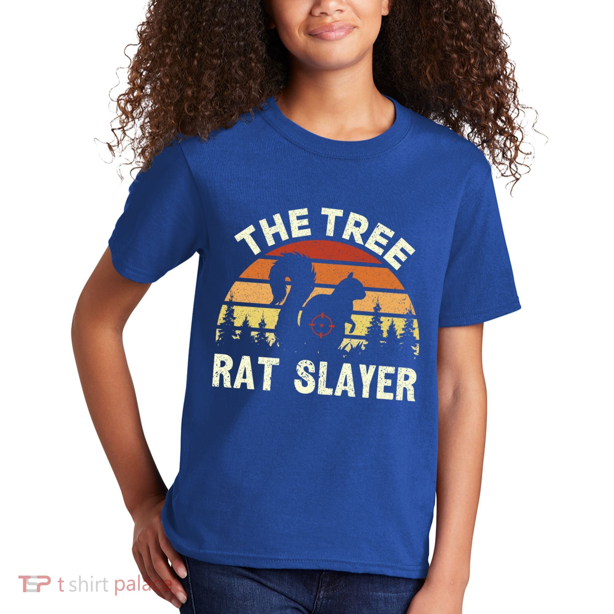 Squirrel Hunter The Tree Rat Slayer Retro Squirrel Hunting Gift Kids T-Shirt