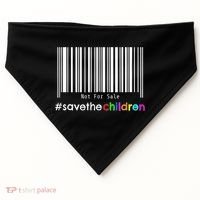 Stop Human Trafficking Bar Code Children Are Not For Sale USA-Made Doggie Bandana thumb 0