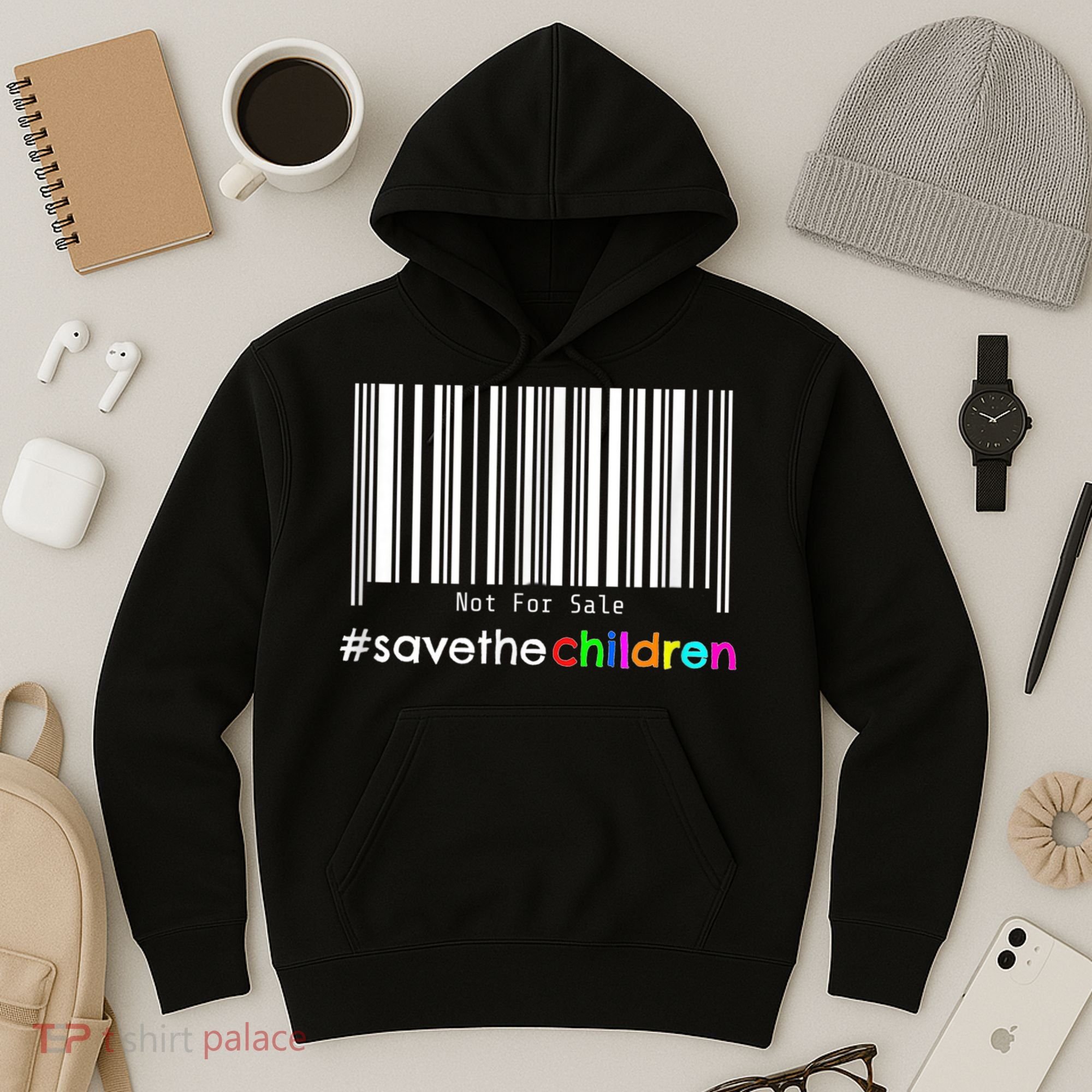Stop Human Trafficking Bar Code Children Are Not For Sale Hoodie